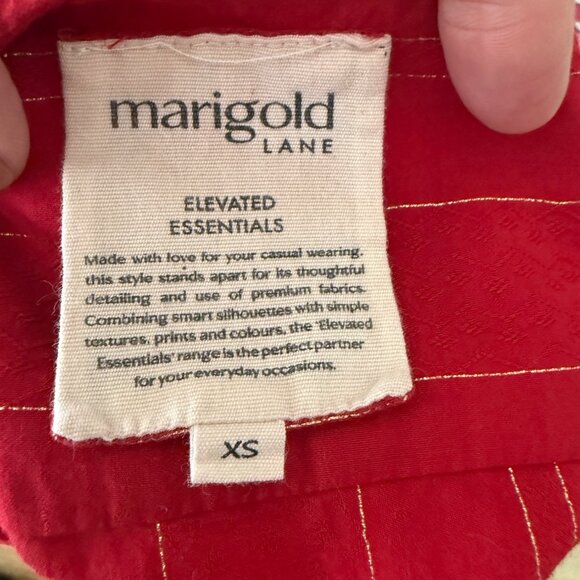 Marigold Lane Red Striped Womens Kurta Size XS - Picture 8 of 8